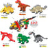auryee 12PCS Sets 6+ Pre Filled Easter Eggs Dinosaurs Party Favors Party Supplies Building Blocks Mini Animal
