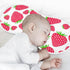 WELLDAY Set 1, 22 11 Inch Muslin Baby Burp Cloths of Soft Absorbent Cute Strawberry Muslin Washcloths, Bibs, Face Towel