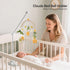 24 Inch OESSUF Baby Crib Mobile Arm, Wood Hanger, White Cloud Design, Nursery Mobile Holder for Cot Bed (White)