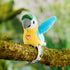 2 Pack 3+ Birds - Cockatoo & Blue Parrot - Slap Bracelet Interactive Plush Toy Birds, They Chat-Sing-Mimic Each Other