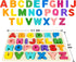 Alphabet Puzzle Wooden Puzzles for Toddlers 1-5 Years Old, ABC Shape Learning Toys with Board & Letter Blocks
