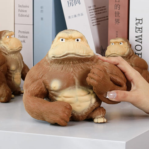 RRSDJJ Squeeze Toy, Squishy Monkey Toy,Stretchy Glue-Sand Filled Rubber Gorilla,Elastic Stretchable