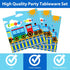 96 Set 24 gisgfim Pcs Train Plates and Napkins Party Supplies Train Birthday Party Tableware Train Theme Party