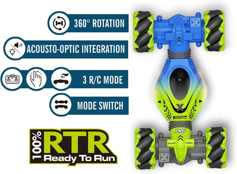 Gesture RC Car, 2.4GHz 4WD Gesture Sensing Stunt Car Toys for 6-12 yr Boys Girls, Offroad 360° Rotation with Lights