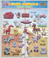 Funny Farm Animals Window Clings for Kids & Toddlers by Jesplay USA - Reusable Gels & Decals, Puffy Sticker Activities
