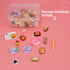 100Pcs Miniature Food with Storage Box Mini Food Miniature Doll House Accessories Small Resin Doll Food Dollhouse Food Set for Pretend Play Kitchen