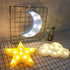 3PCS Decorative LED Crescent Moon Cloud and Star Night Lights Lamps Marquee Signs Letters for Baby Nursery Decorations