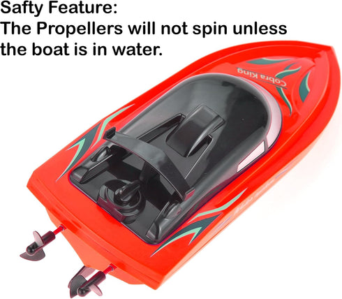 2 1 2.4Ghz PowerTRC in Remote Control Speed Boat Crocodile | RC Toy Speed Boat for Pools and Lakes | Rechargeable