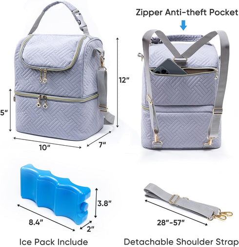 Pack 6 9 Mam Breastmilk Storage Bag with Ice - Cooler for Bottles Up to Ounce - Insulated Bottle Bag for Daycare