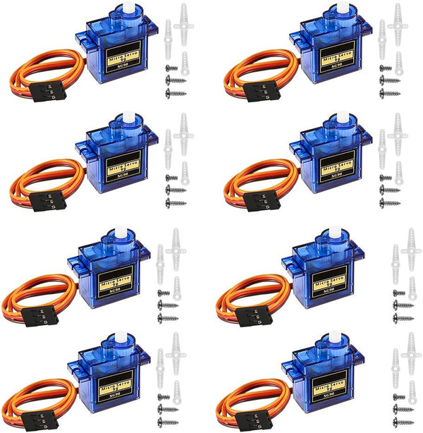 8PCS SG90 9G Micro Servo Motor Kit Mini for RC Robot Arm