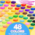MuseLuxe 120 Pack 3 48 Air Dry Clay - Modeling Clay Kit with Sculpting Tools,Safe & Non-Toxic,DIY Magic Toys Gifts