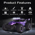 1:16 Scale Purple Remote Control Car, 20 Km/h High Speed Monster Vehicle with LED Headlights, RC Truck for Kids Adults