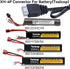 Tosiicop 11.1V 2A 1500mAh XH-4P 3S 11.1 2 Pack Battery Charger Airsoft - USB Chargers with Plug Gel Blaster Lipo