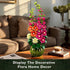 Set 974PCS CUBIMANA Flowers Botanicals Alcea Rosea Building for Adults - Artificial Bonsai Plant for Home Office Dcor