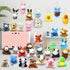 32Pcs Mini Plush Animals Toy Set - Assortment Bulk Stuffed Keychain Party Favors for Kids