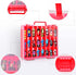 FULLCASE Toys Organizer Storage for Hot Wheels Cars, Double Sided Carrying Box with 48 Compartments (Box Only) Red