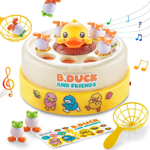B.Duck Games for Kids Age 4-6, Bounce and Catch Duck Board Games for Family, Birthday Gifts for Toddlers 3-5