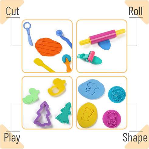 Mr. Pen Play Dough Tools Kit, 45 Pcs Playdough Toys, Accessories, Molds for Kids Play Dough Tool Set