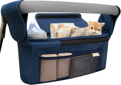 haakaa Universal Stroller Organizer - Bluestone, Single Cup Holder, Stroller Caddy Accessories