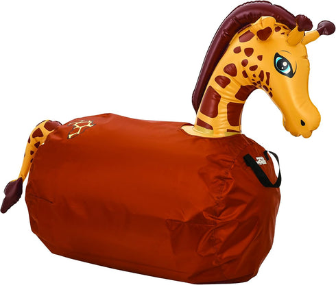 WADDLE Hip Hoppers Large Inflatable Bouncy Hopper - Supports Up to 250 Pounds, Ages 5 and Up (Yellow Giraffe)