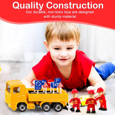 FUNERICA Toy Fireman Action Figures for Kids, Firefighter Figurines Community Helpers Toys for Fire Station Playset