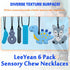 6 Pack Chew Necklaces for Sensory Kids, Sensory Toys for Kids with Autism, ADHD, SPD, Chewy Necklace for Anxiety