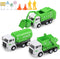 Toy Vehicles Set 3 Pack, Sanitation Truck Model with 8 Signposts, Friction Power for Boys Age 3+