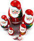 7 Christmas Santa Wooden Nesting Dolls pcs - Santa Claus Christmas Decoration Doll Gifts Ideas - Handcrafted