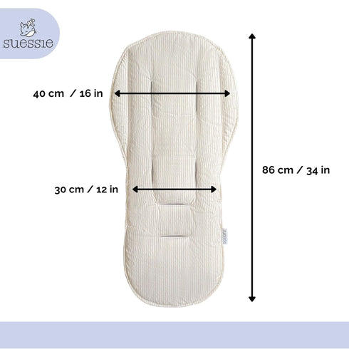 Reversible Stroller Seat Insert - Suessie Liner in Sand Stripe
