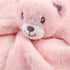 Bear Baby Security Blanket Soft Baby Lovey Fluffy Blanket for Girls Lovie Snuggle Toy Baby Cuddly Bear Stuffed Gift for Newborn Infants Pink 13.5 Inch by BEILIMU