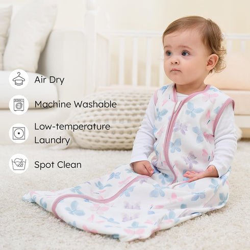 6-12 100% 0.5 1 Pack Baby Sleep Sack months, Cotton Sleep Sack for Newborn, Wearable Blanket Baby, Tog Lightweight