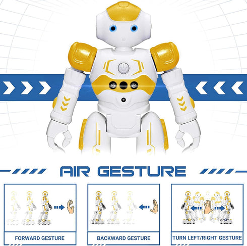 Programmable 3 4 5 6 7 8 KingsDragon RC Robot Toys for Kids, Gesture & Sensing Remote Control Smart Robot for Age Year