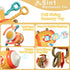 5 1 1-3, 6-12 1 2 in Montessori Busy Board Sensory Toy for Toddlers Pull String Fidget Baby Toys Months, Infant Carseat