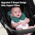 KAKIBLIN Baby Travel Pillow, Infant Head and Neck Support for Car Seat and Pushchair, 0-1 Years Old (Green)