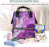 FHEDVBN Backpack Mummy Backpacks Daypack Marble Purple Colorful Diaper Bag for Women Multifunction Waterproof for Mom