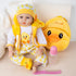 9pcs Set Backpack 17-22 Inch PEDOLLTREE Reborn Baby Dolls Clothes Accessories Yellow Duck with Diaper for Reborn Doll