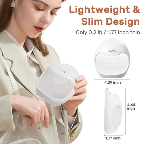 70ml NCVI Silicone Breast Milk Collector for Breastfeeding, Wearable Breast Shells for Night Use, Slim Detachable