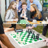 Set 20'' Board-3.75'' 2 1 Travel Chess Silicone Chess King Height Plastic Piece, Extra Queens & Storage Bag