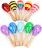 POPLAY 10PCS Mini Wooden Maracas, Musical Instruments for Toddlers, Baby Musical Toys, Infant Learning