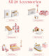Set, 28 6 3+ ROBOTIME Wooden Dollhouse Furniture PCS Miniature Dollhouse Furniture with Room Kits, Dollhouse