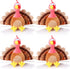 4 Pieces Plush Turkey Stuffed Animals, 8 Inch Soft Thanksgiving Bird Plush Toys, Fall Harvest Decorations (Pink)