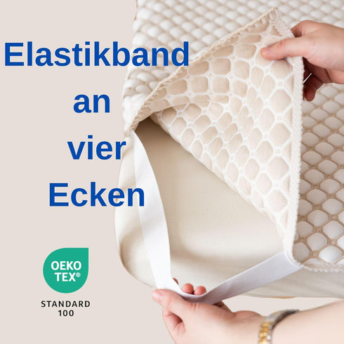 70x140 cm 3D Cooling Baby Crib Mattress Protector Oeko-TEX Certified, Breathable Knit, Ultra Soft, Washable, Elastic