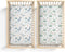 KuphiL10C 2 Pack Watercolor Ocean Animals Whale Sea Turtle Starfish Pattern Baby Sheets
