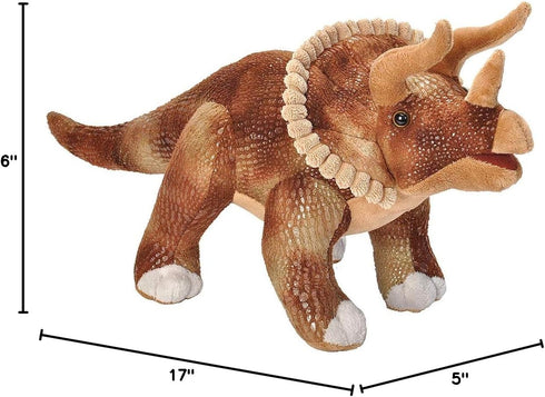 17 Inches Wild Republic Triceratops Plush, Dinosaur Stuffed Animal, Plush Toy, Kids Gifts, Dinosauria