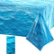 Irenare 1 Piece Ocean Waves Plastic Tablecloth 54 x 108 Inch for Beach Pool Birthday Party Decoration