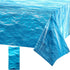 Irenare 1 Piece Ocean Waves Plastic Tablecloth 54 x 108 Inch for Beach Pool Birthday Party Decoration