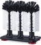 Havawish 1 Pack Water Bottle Cleaning Brush with Suction Base, 3 Head Bristle