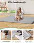 50 50 COMOMY Vegan Leather Baby Play Mats for Floor, x Play Mat for Playpen, Thickened High-Density Foam Playmats