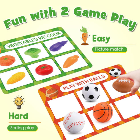 2-6 58-Piece Montessori Sensory Toys for Year Olds | Learning & Sorting Games with Mystery Box | Preschool Activities