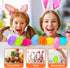 96Pcs 2.36inch 2pcs Aviski Colorful Easter Plastic Eggs for Kids Egg Hunt Basket Bag Empty Stuffers Fillers with Cute